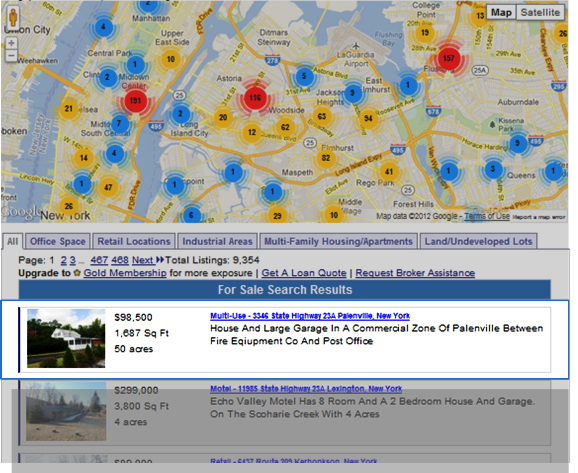 commercial property priority listing example