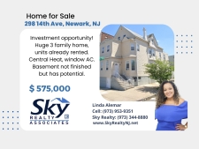 Listing Image #1 - Multi-family for sale at 298 14th Ave, Newark NJ 07103