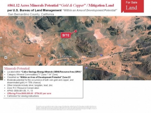 Listing Image #1 - Land for sale at 0000 Fort Irwin Rd, Barstow CA 92311