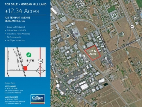 Listing Image #1 - Land for sale at 425 Tennant Avenue, Morgan Hill CA 95037