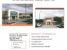 Listing Image #1 - Shopping Center for lease at 1001 West Bay Area Blvd., Webster TX 77598