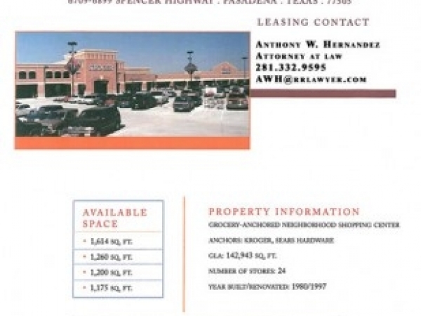 Listing Image #1 - Shopping Center for lease at 6709 Spencer Highway, Pasadena TX 77505