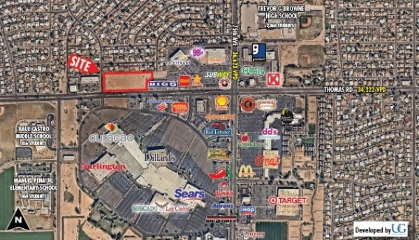 Listing Image #1 - Retail for lease at W/NWC 75th Avenue & Thomas Road, Phoenix AZ 85033