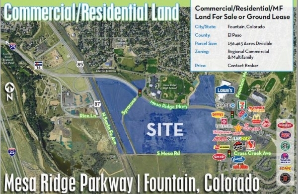 Listing Image #1 - Land for lease at Mesa Ridge Parkway, Fountain CO 80911