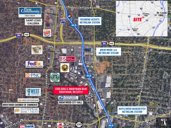 Listing Image #1 - Retail for lease at 2310--2326 S. Brentwood Blvd, St. Louis MO 63144 Listing Image #1 - Retail for lease at 2310--2326 S. Brentwood Blvd, St. Louis MO 63144