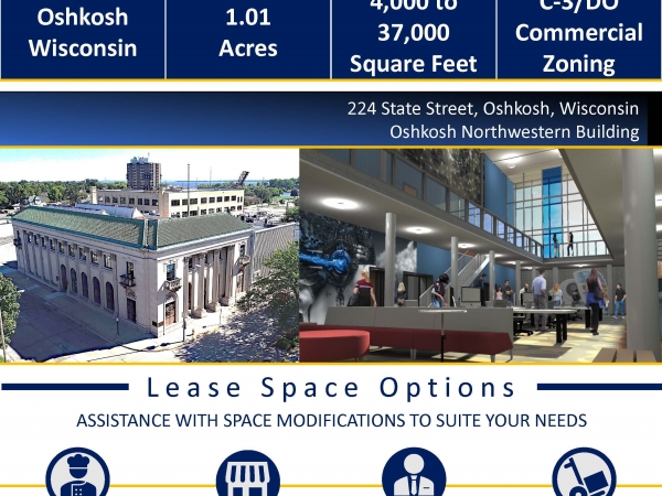 Listing Image #1 - Multi-Use for lease at 224 State Street, Oshkosh WI 54901 Listing Image #1 - Multi-Use for lease at 224 State Street, Oshkosh WI 54901