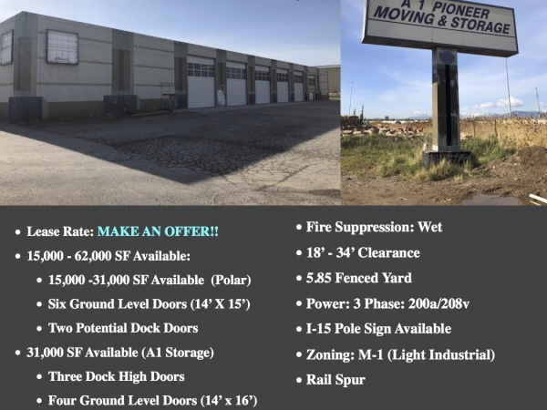 Listing Image #1 - Industrial for lease at 2001 N Warm Springs Road, Salt Lake City UT 84109