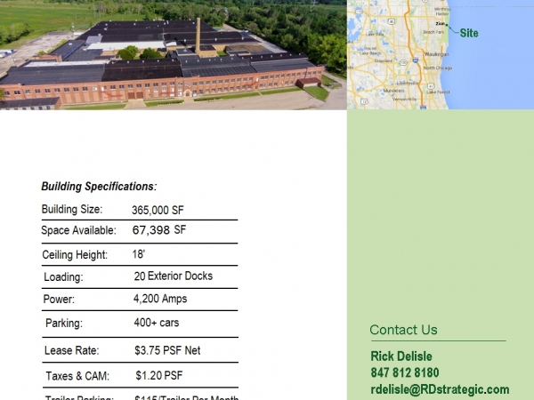 Listing Image #1 - Industrial for lease at 2701 Deborah Avenue, Zion IL 60099