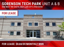 Listing Image #1 - Industrial for lease at 3558 WEST 900 SOUTH, SALT LAKE CITY UT 84104