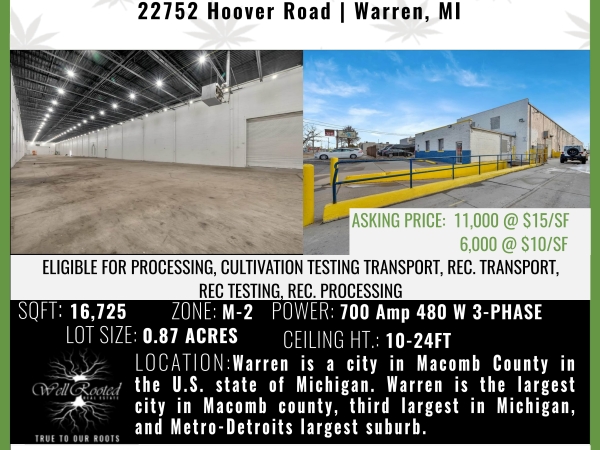 Listing Image #1 - Industrial for lease at 22752 Hoover Rd, Warren MI 48089