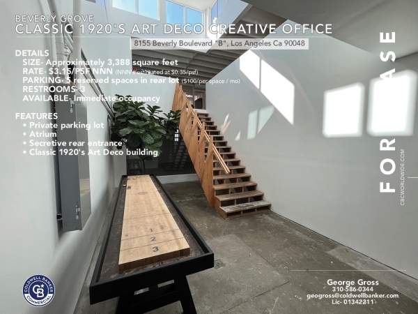 Listing Image #2 - Office for lease at 8155 Bverly Suite "B", Los Angeles CA 90048