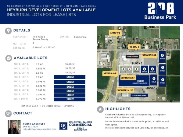 Listing Image #2 - Land for lease at TBD Commerce Street at 208 Business Park, Paul ID 83347