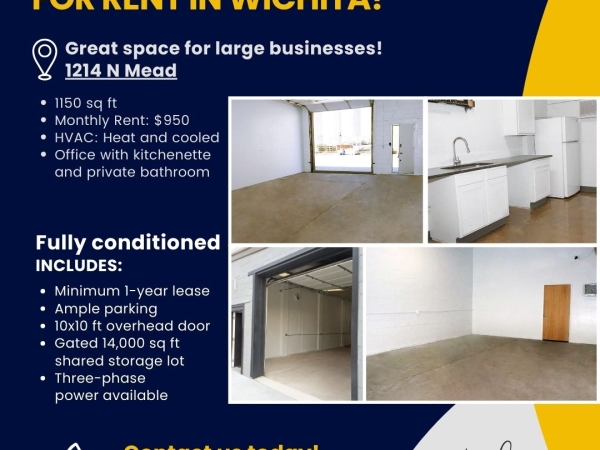 Listing Image #1 - Industrial for lease at 1214 N Mead, Wichita KS 67214