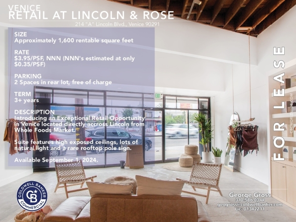 Listing Image #2 - Retail for lease at 214 Lincoln, Venice Beach CA 90291