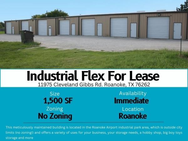 Listing Image #1 - Industrial for lease at 11975 Cleveland Gibbs Rd Suite 201,, Roanoke TX 76262
