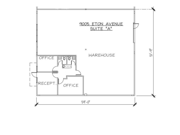 Listing Image #2 - Industrial for lease at 9005 ETON AVENUE, Canoga Park CA 91304