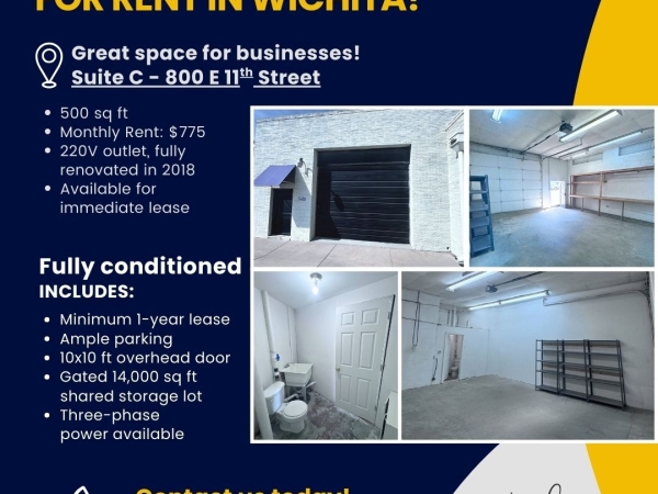 Listing Image #1 - Industrial for lease at Suite C - 800 E 11th Street, Wichita KS 67214