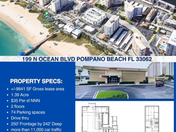 Listing Image #1 - Retail for lease at 199 N Ocean Blvd, pompano beach FL 33062