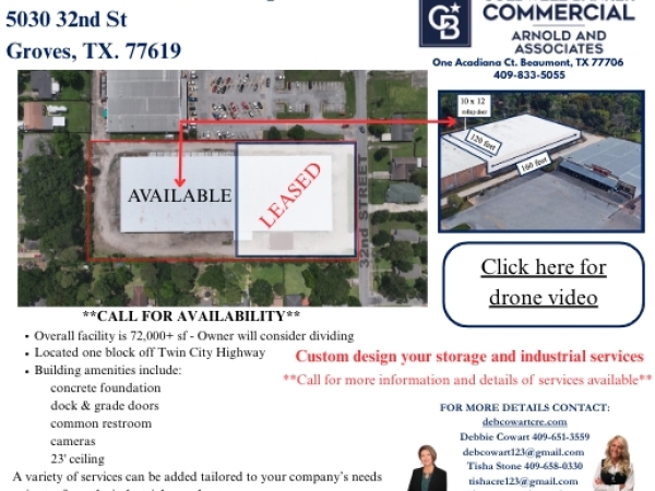 Listing Image #1 - Industrial for lease at 5030 32nd St, Groves TX 77619
