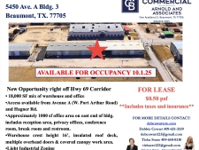 Industrial property for lease in Beaumont, TX