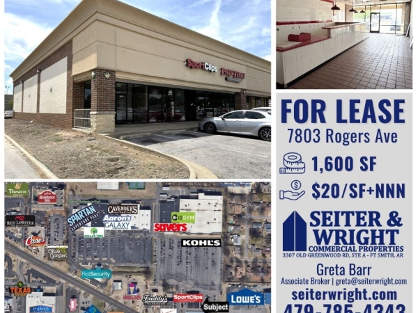 Listing Image #1 - Retail for lease at 7803 Rogers Ave, Fort Smith AR 72903