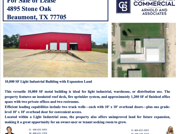 Listing Image #1 - Industrial for lease at 4895 Stone Oak, Beaumont TX 77705 Listing Image #1 - Industrial for lease at 4895 Stone Oak, Beaumont TX 77705