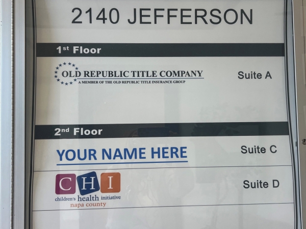Listing Image #2 - Office for lease at 2140 Jefferson St., Napa CA 94559 Listing Image #2 - Office for lease at 2140 Jefferson St., Napa CA 94559