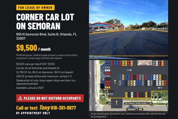 Listing Image #1 - Retail for lease at 555 N Semoran Blvd, Suite B, Orlando FL 32807 Listing Image #1 - Retail for lease at 555 N Semoran Blvd, Suite B, Orlando FL 32807