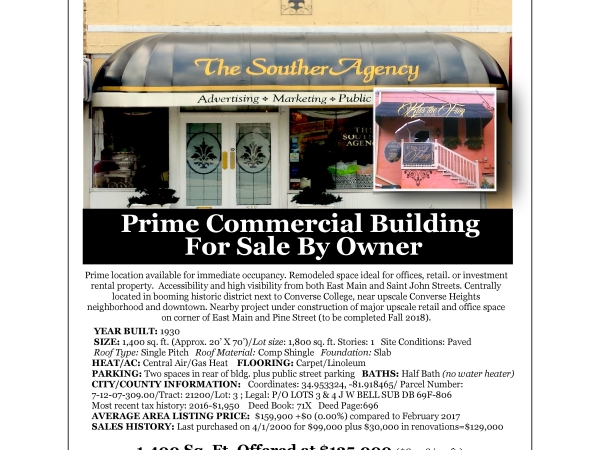 Listing Image #1 - Business for sale at 518 East Main St, Spartanburg SC 29302