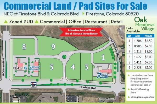 Listing Image #1 - Land for sale at NEC of Firestone Blvd & Colorado Blvd., Firestone CO 80520 Listing Image #1 - Land for sale at NEC of Firestone Blvd & Colorado Blvd., Firestone CO 80520