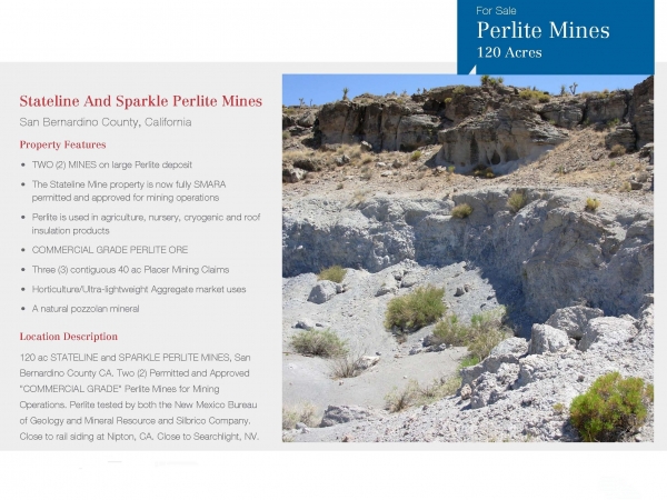 Listing Image #1 - Others for sale at PERLITE Mines CA, Stateline CA 92364