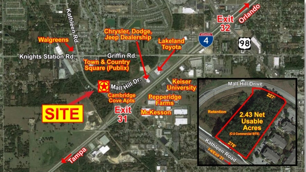 Listing Image #1 - Retail for sale at Kathleen Road & Mall Hill Drive, Lakeland FL 33810