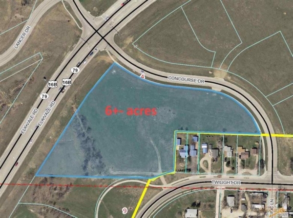 Listing Image #1 - Land for sale at TBD Concourse Dr - 6 Acres Corner Frontage, Rapid City SD 57703