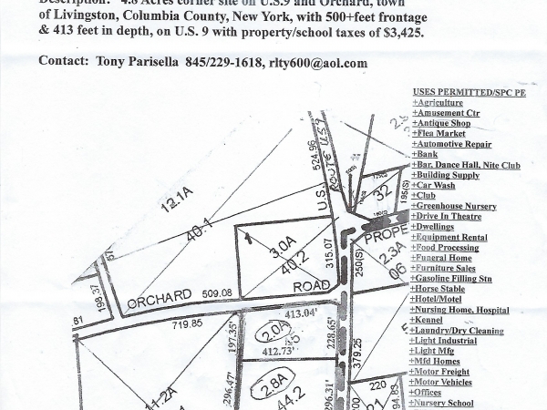 Listing Image #1 - Land for sale at U.S.9 & ORCHARD LN, LIVINGSTON NY 12534