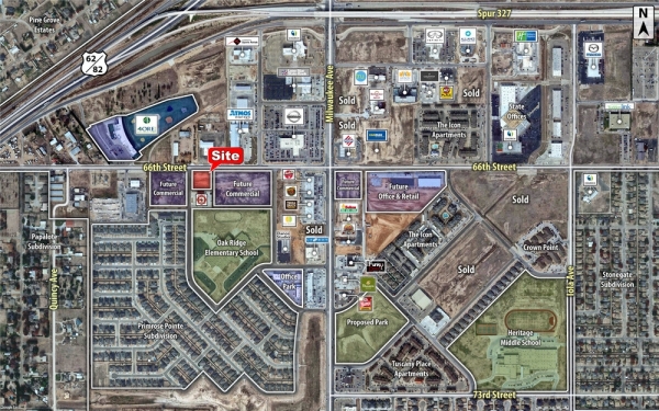 Listing Image #2 - Land for sale at SEC 66th & Oak Ridge - 1 AC, Lubbock TX 79424