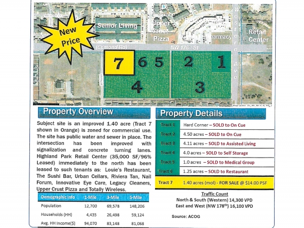 Listing Image #1 - Land for sale at NW 178th St. & Western Ave., Edmond, OK, Oklahoma City OK 73012