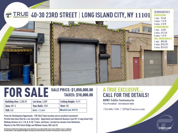 Listing Image #1 - Industrial for sale at 40-30 23rd Street, Long Island City NY 11101
