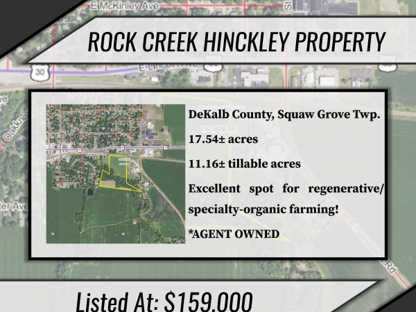 Listing Image #1 - Land for sale at Route 30 and E. Sandwich Road, Hinckley IL 60520 Listing Image #1 - Land for sale at Route 30 and E. Sandwich Road, Hinckley IL 60520