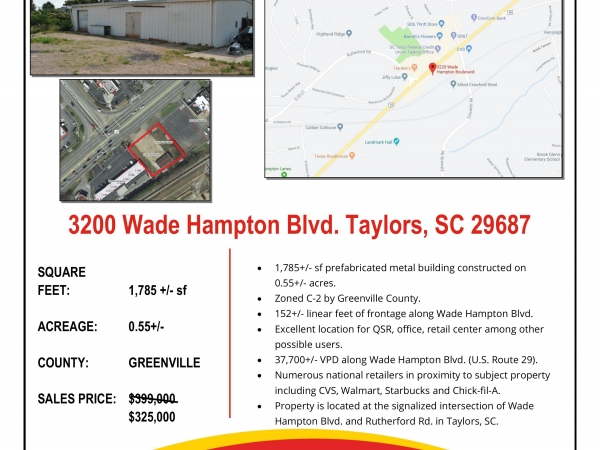 Listing Image #1 - Retail for sale at 3200 Wade Hampton, Taylors SC 29687