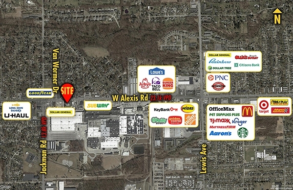 Listing Image #1 - Retail for sale at 1525 West Alexis Road, Toledo OH 43612