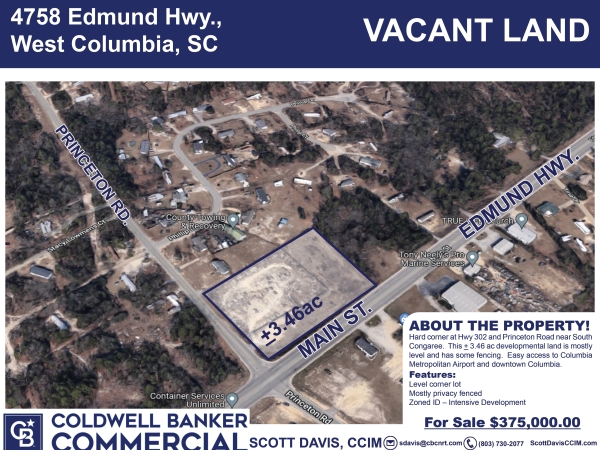 Listing Image #1 - Land for sale at 4758 Edmund Highway, West Columbia SC 29170