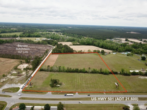 Listing Image #1 - Land for sale at 4960 West Highway 501 Corner of Hwy 501 & Roleighn Rd, Conway SC 29526