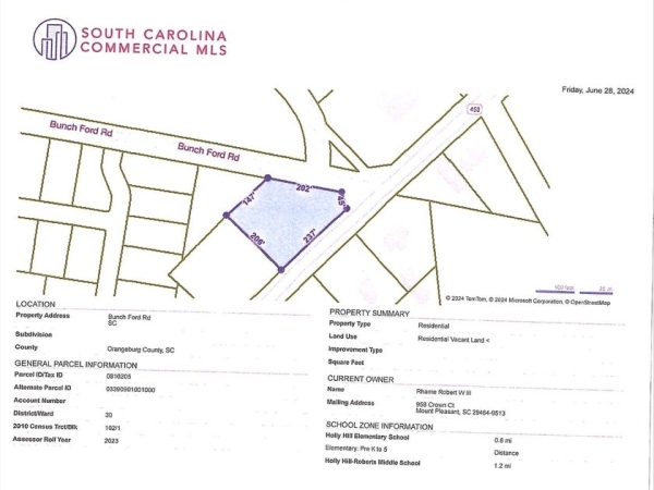 Listing Image #2 - Land for sale at 0 Bunch Ford Road, Holly Hill SC 29059