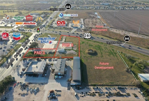 Listing Image #2 - Land for sale at 0 E. Monte Cristo Road, Edinburg TX 78539