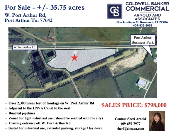 Listing Image #1 - Land for sale at 10907 W.Port Arthur Rd, Port Arthur TX 77642