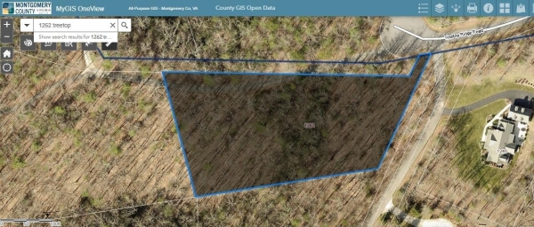 Listing Image #2 - Land for sale at 1262 TREETOP RIDGE Road, Blacksburg VA 24060