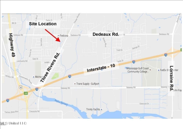 Listing Image #3 - Land for sale at Lots 3 & 4 Three Rivers Road, Gulfport MS 39503