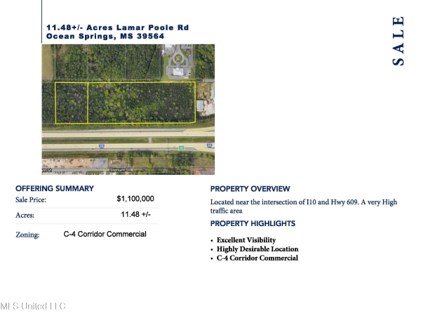 Listing Image #3 - Land for sale at Lamar Poole Road, Ocean Springs MS 39564