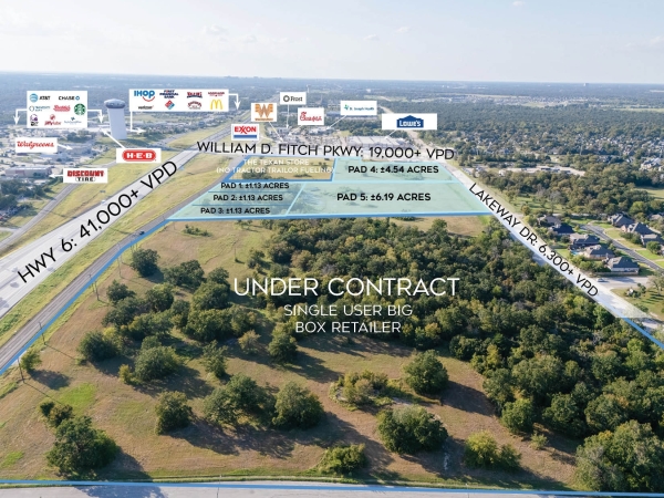 Listing Image #1 - Land for sale at Hwy 6 & William D Fitch Pkwy, College Station TX 77845