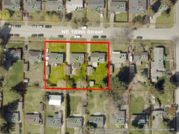 Listing Image #1 - Land for sale at 829 - 841 NE 189th St, Shoreline WA 98155